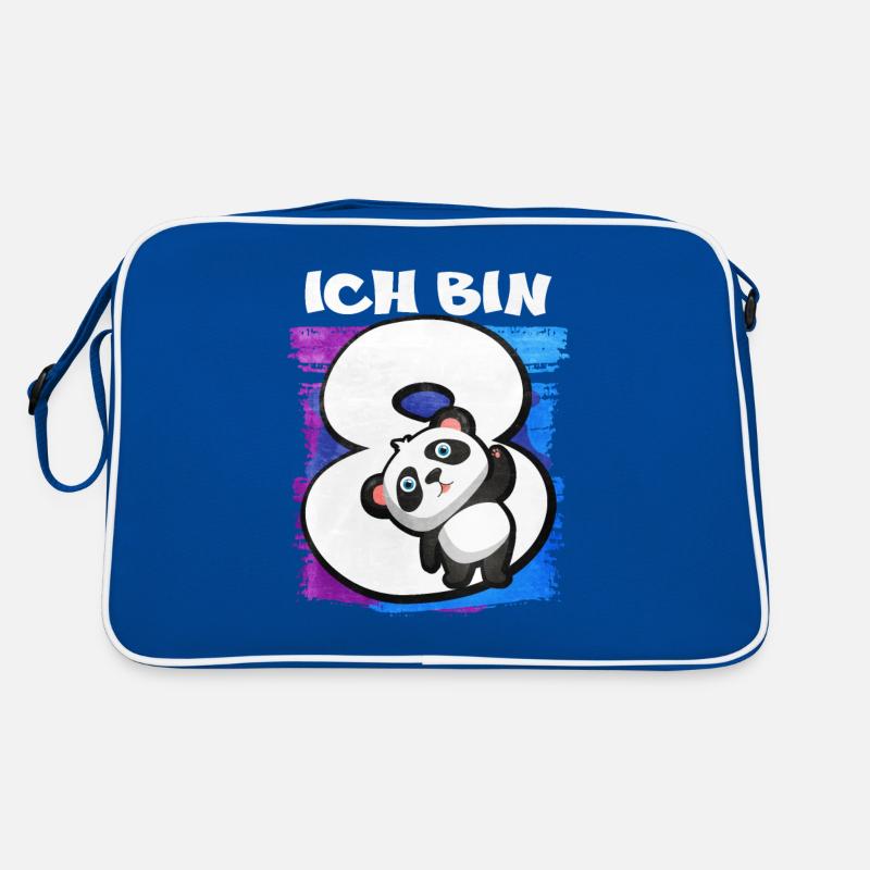 Ich Bin 8 Panda Retro Tasche