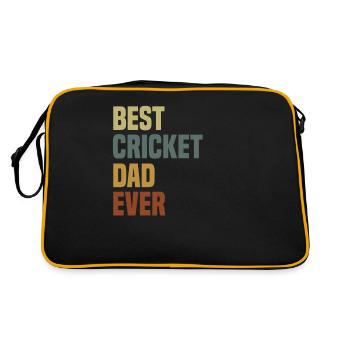 Cricket Dad Papa Player sport - Retro Bag - black/gold - Back