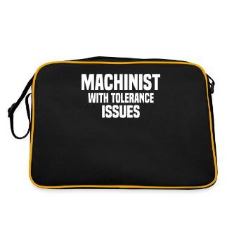 Cnc Mechanist Machinist Tolerance Issues - Retro Bag - black/gold - Back