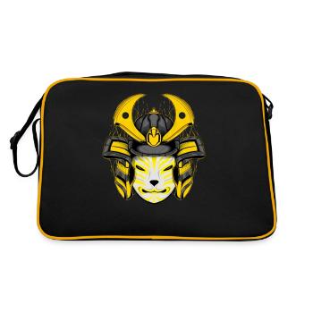 Kitsun Vaporwave Japonais Kami Vaporwave Kitsune - Sac Retro - noir/or - Dos