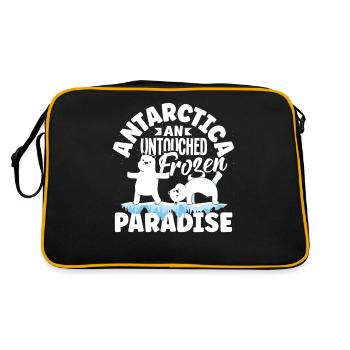 Antarctica an untouched frozen Paradise - Retro Bag - black/gold - Back