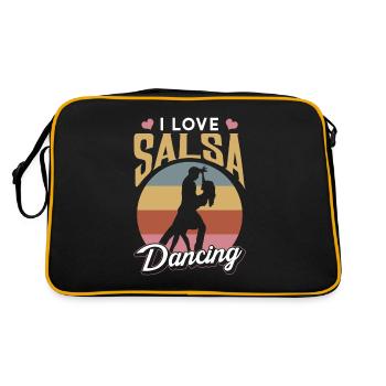 J’aime la danse salsa Hobby Dancer Dance - Sac Retro - noir/or - Dos