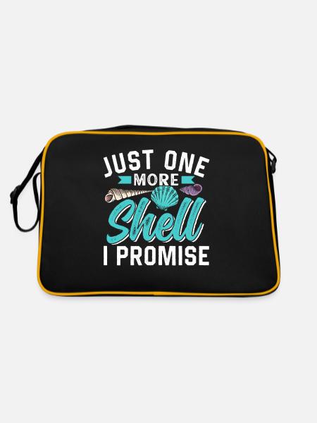 Only one more mussel promised Collect mussels - Retro Bag - black/gold - Back