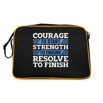 Courage de course de fond pour commencer un coureur XC - Sac Retro - noir/or - Dos