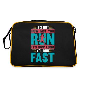 Cross Country Running It's Not How Fast Long Track - Retro Bag - black/gold - Back