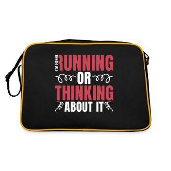 Course de cross-country Je cours ou je cours - Sac Retro - noir/or - Dos