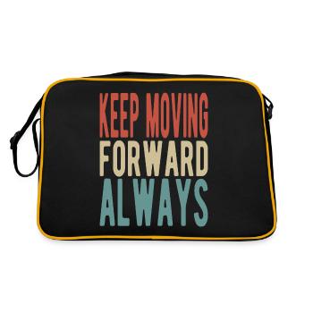 Keep moving forward, always - Retro Bag - black/gold - Back