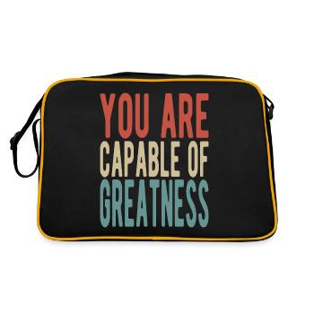 Vous êtes capable de grandeur - Sac Retro - noir/or - Dos