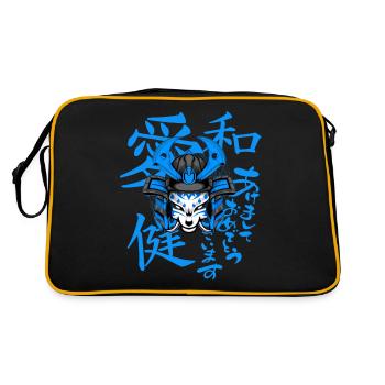 Kitsun Vaporwave Japonais Kami Vaporwave Kitsune - Sac Retro - noir/or - Dos
