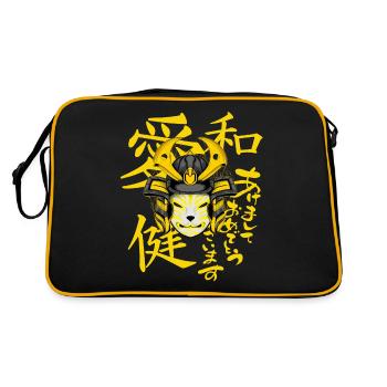 Kitsun Vaporwave Japonais Kami Vaporwave Kitsune - Sac Retro - noir/or - Dos