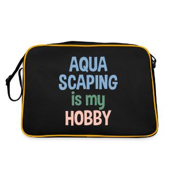 Aquascaping is my Hobby Geschenk Aquarium - Retro Tasche - Schwarz/Gold - Hinten