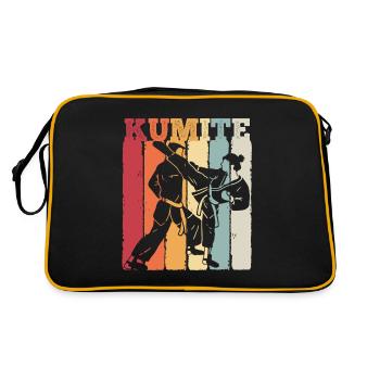Japanischer Kampfsport Karate - Retro Tasche - Schwarz/Gold - Hinten