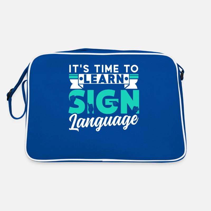 It's time to learn sign language Sign language Retro Bag