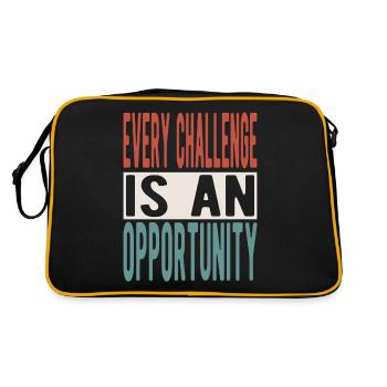 Every challenge is an opportunity - Retro Bag - black/gold - Back
