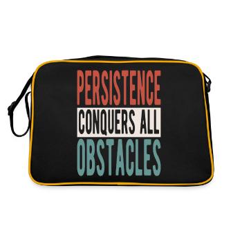 La persévérance surmonte tous les obstacles - Sac Retro - noir/or - Dos