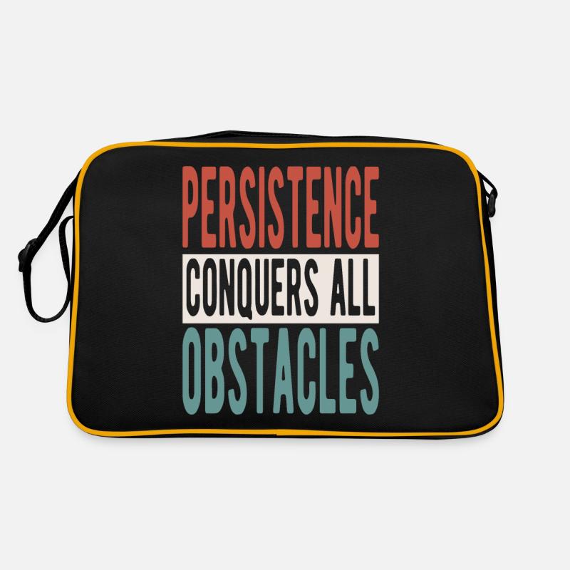 Persistence conquers all obstacles Retro Bag