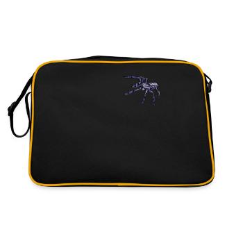 Vogelspinne I Tarantula Terrarium Motiv für - Retro Tasche - Schwarz/Gold - Hinten