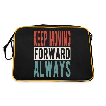 Keep moving forward, always - Retro Bag - black/gold - Back
