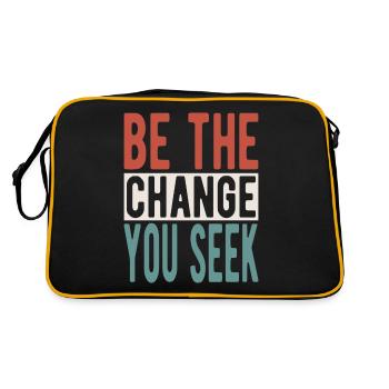 Be the change you seek - Retro Bag - black/gold - Back