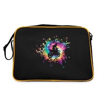 Tie dye Motocross Dirt Bike - Retro Bag - black/gold - Back