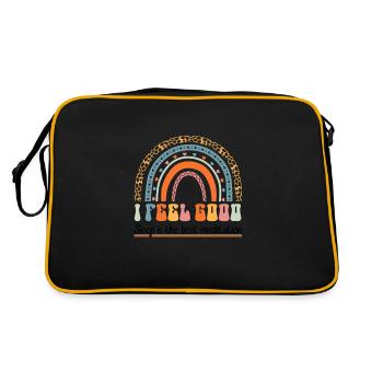 I Feel Good Sleep is the Best Meditation Night - Retro Tasche - Schwarz/Gold - Hinten