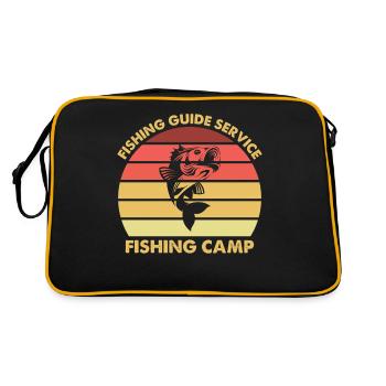Camp de pêche du Service des guides de pêche - - Sac Retro - noir/or - Dos
