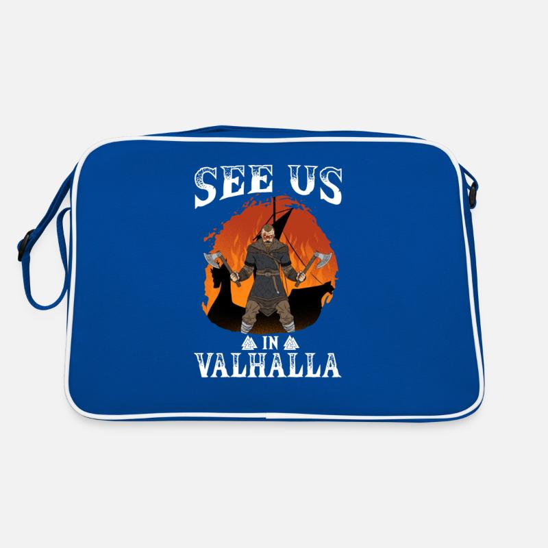 See Us In Valhalla I Viking Warrior Retro Bag