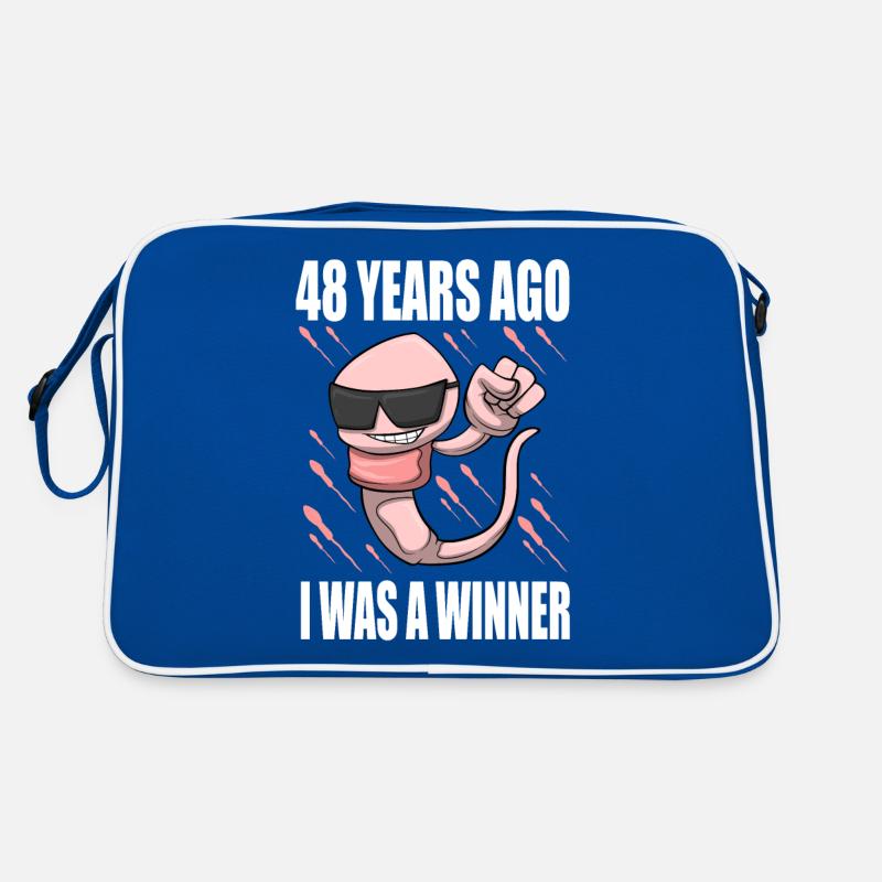 Mann Sperma Geburtstag 48 Jahre alt Retro Tasche