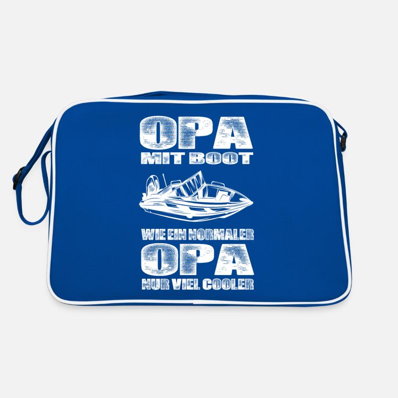Opa Mit Boot Wie Ein Normaler Opa Nur Cooler Retro Tasche