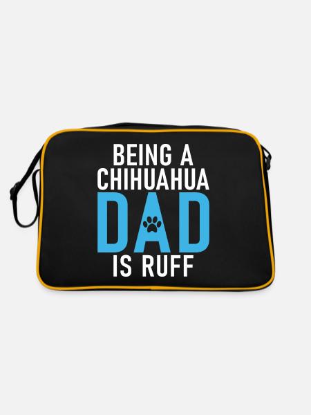 Chihuahua Cadeaux Chihuahua Propriétaire - Sac Retro - noir/or - Dos