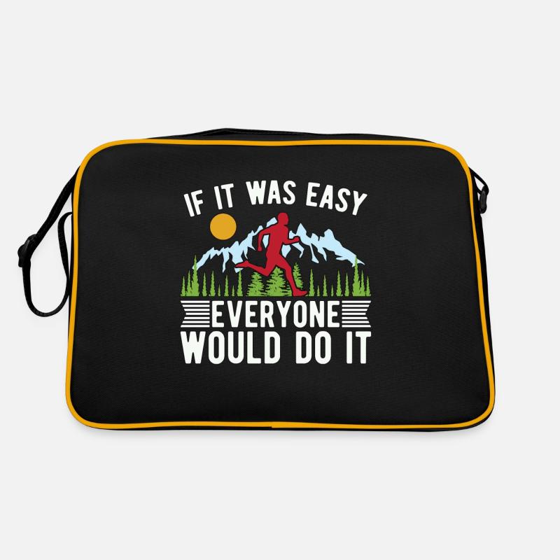 Trail Running If It Was Easy Everyone Marathoner Retro Tasche
