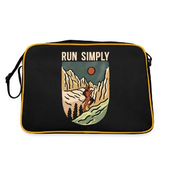 Trail Running Run Simply Ultra Running Trail Race - Retro Tasche - Schwarz/Gold - Hinten