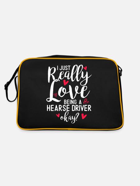 J’adore avoir un chauffeur de corbillard. - Sac Retro - noir/or - Dos