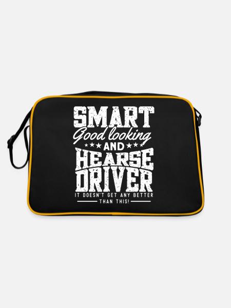 Intelligent handsome and hearse driver - Retro Bag - black/gold - Back