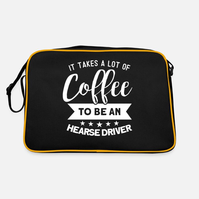It takes a lot of coffee to get a hearse driver Retro Bag