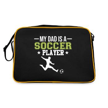 Graphique drôle d’entraîneur de football pour les joueurs de football - Sac Retro - noir/or - Dos