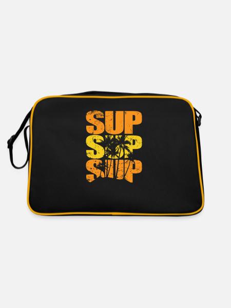 SUP avec Palm Stand up Paddle Sport - Sac Retro - noir/or - Dos