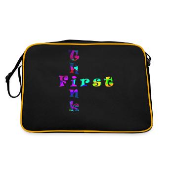 Think First - Retro Bag - black/gold - Back