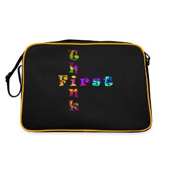 Think First - Retro Bag - black/gold - Back
