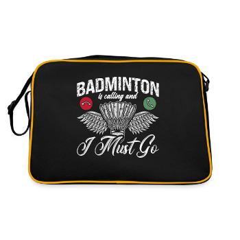 Le badminton m’appelle et je dois aller au volant - Sac Retro - noir/or - Dos