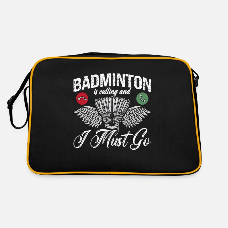 Badminton Is Calling And I Must Go Shuttlecock Retro Bag