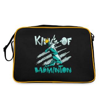 Badminton King Of Badminton Loves Racquet Sport - Retro Bag - black/gold - Back