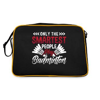Badminton Only The Smartest People Loves Racquets - Retro Bag - black/gold - Back
