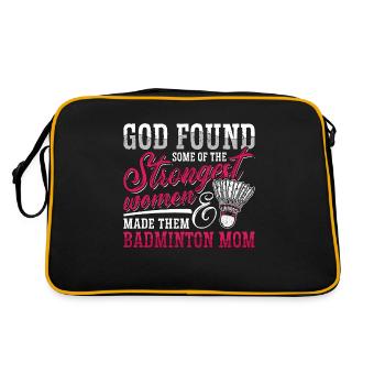 Badminton God Found Some Of The Racquets Net Shot - Retro Bag - black/gold - Back