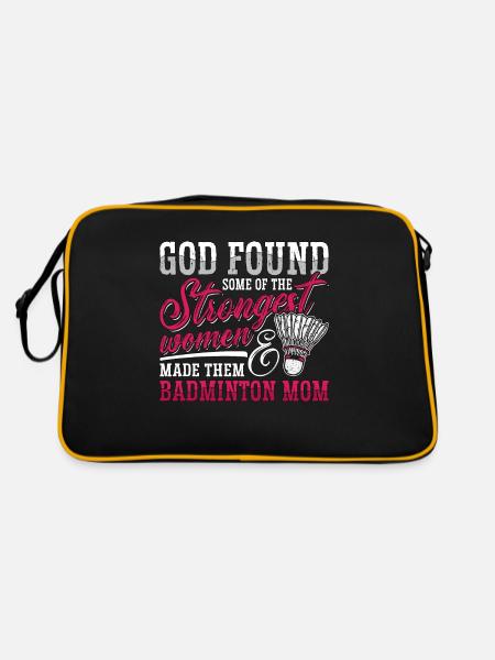 Badminton God Found Some Of The Racquets Net Shot - Retro Bag - black/gold - Back