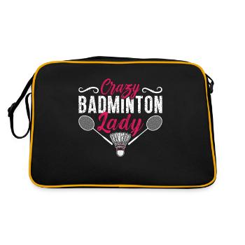 Badminton fou de badminton Lady aime le sport de raquette - Sac Retro - noir/or - Dos