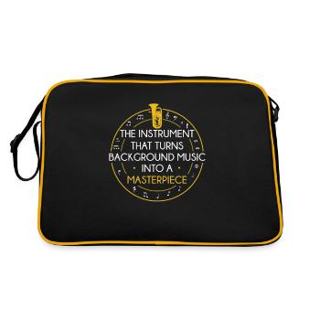 Euphonium Into A Masterpiece Funny Euphonium - Retro Bag - black/gold - Back