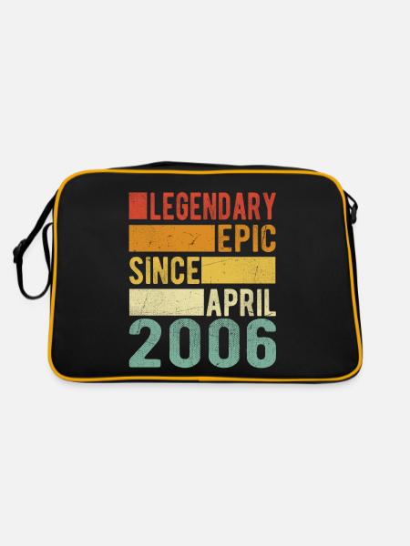 Birthday April 2006 Legendary Epic - Retro Bag - black/gold - Back