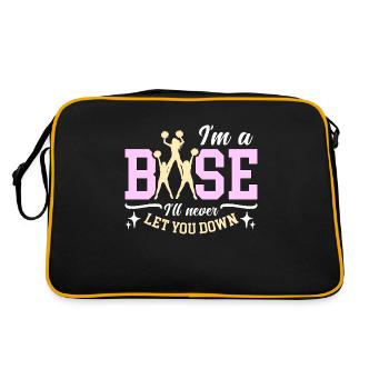 Cheerleading Je suis la base, je ne te laisserai jamais faire de la gymnastique - Sac Retro - noir/or - Dos