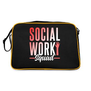 Social Work Team Social Worker Social Work - Retro Bag - black/gold - Back